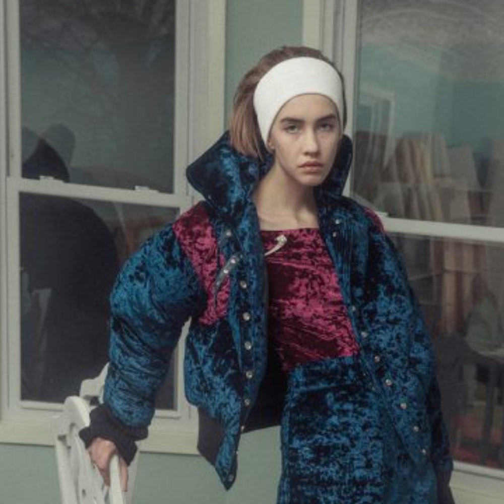 NWT Han Wen Japanese Velvet Puffer Jacket